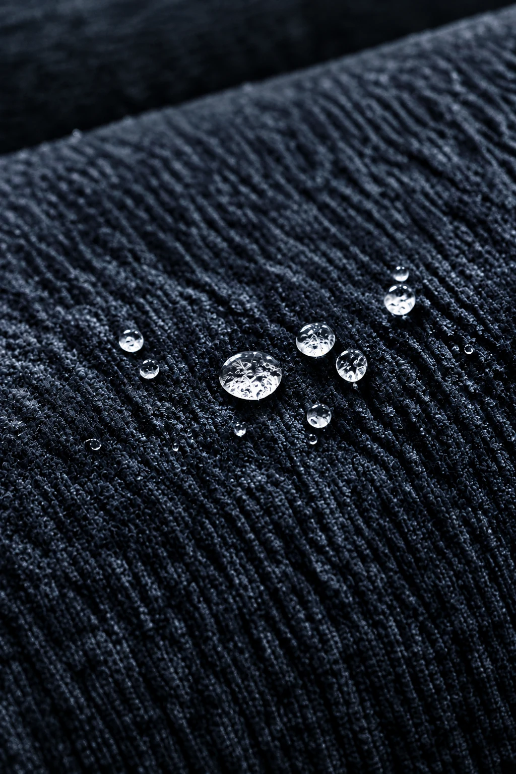 Close-up of the cat-scratch resistant snow velvet upholstery