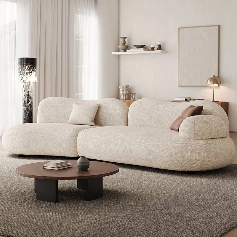 Cream cloud sofa, front view
