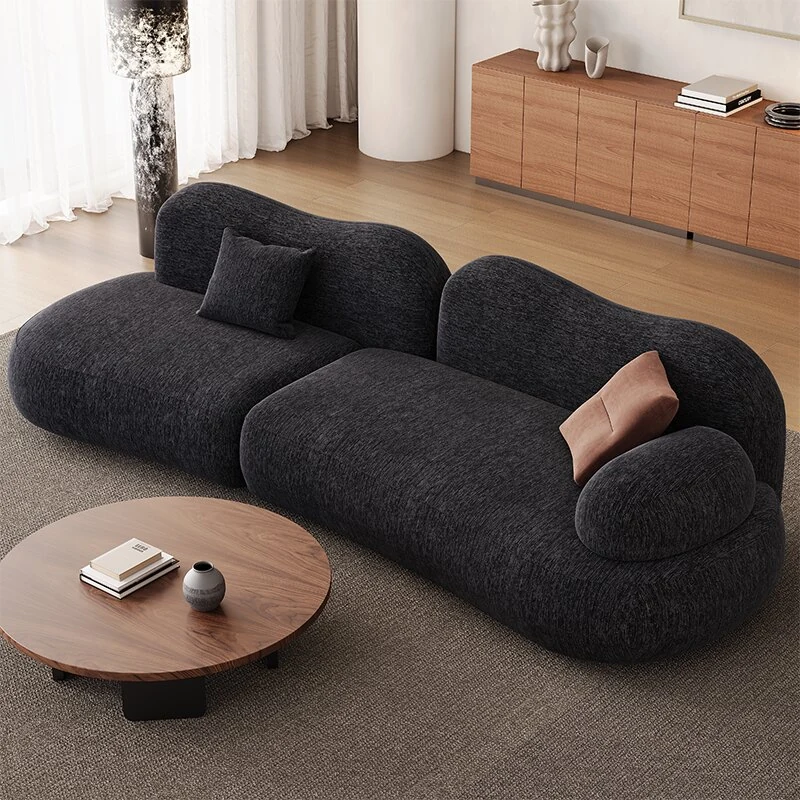 Ink grey cloud sofa, three-quarter view